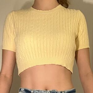 Cropped knit top